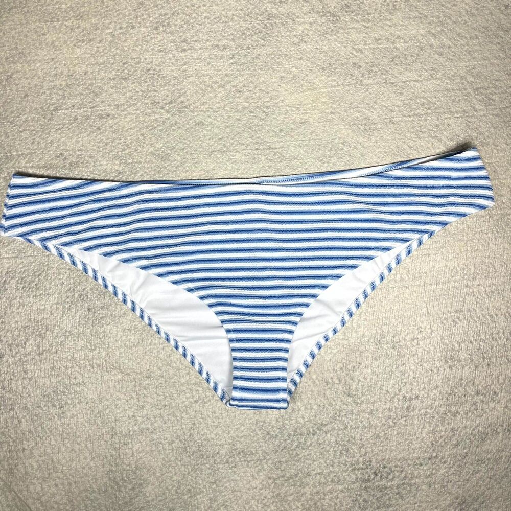J.Crew Textured Hipster Bikini Bottom In Stripe For Women  Size 3X‎ BF210 WRB